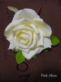 ◆ 白いバラの簪